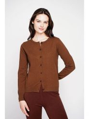 C& Jo Kardigan w kolorze jasnobrązowym rozmiar: 40. Brązowe kardigany C& Jo, bez wzorów, ze splotem. Za 121.99 zł.