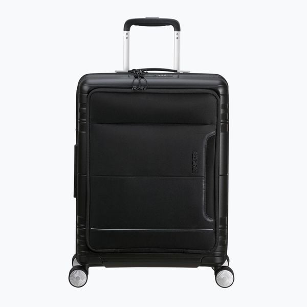 Walizka podróżna American Tourister Spinner 55 EXP 4. Czarne walizki American Tourister, bez wzorów. Za 619.99 zł.