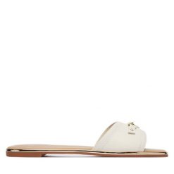 Klapki Aldo. Białe klapki Aldo, bez wzorów, bez obcasa. Za 229.99 zł.