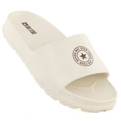 Klapki damskie basenowe plażowe na platformie czarne Big Star TT274A044. Czarne klapki Big Star, bez wzorów, z materiału, bez obcasa, na platformie. Za 79.99 zł.