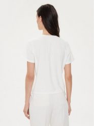 Sisley T-Shirt 3F1QL105I Écru Regular Fit. T-shirty Sisley, m, bez wzorów, z bawełny, bez kołnierzyka, bez ramiączek. Za 89.99 zł.