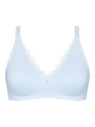 Triumph Biustonosz bezfiszbinowy Amourette 10210668 Błękitny. Niebieskie biustonosze Triumph, bez wzorów, z syntetyku. Za 199.99 zł.