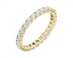 Pierścionek z żółtego złota z brylantami - Eternity - 1,18 ct - próba 750. Żółte pierścionki Apart, z brylantem, złote. Za 11,590.00 zł.