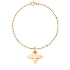 Bransoletka z pozłacaną lilią na łańcuszku Kulki. Żółte bransoletki Lilou, pozłacane. Za 198.00 zł.