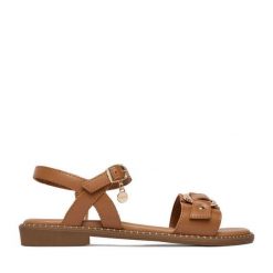 Sandały MEXX. Brązowe sandały Mexx, bez wzorów, bez obcasa, na płaskiej podeszwie, bez zapięcia. Za 249.99 zł.