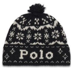 Czapka Polo Ralph Lauren. Czarne czapki Polo Ralph Lauren, bez wzorów. Za 549.99 zł.