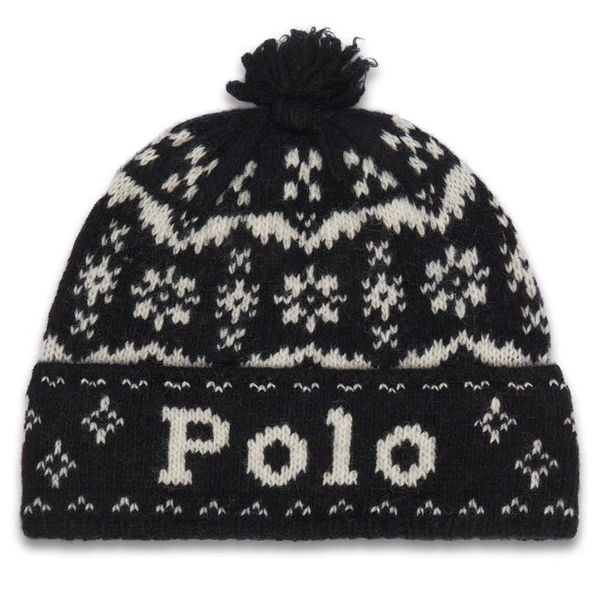 Czapka Polo Ralph Lauren. Czarne czapki Polo Ralph Lauren, bez wzorów. Za 549.99 zł.