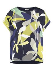 Gerry Weber Koszulka w kolorze granatowo-zielonym rozmiar: 42. Brązowe bluzki Gerry Weber, bez wzorów, bez kołnierzyka, bez ramiączek. Za 123.25 zł.