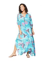 Ipanima Sukienka w kolorze błękitnym ze wzorem rozmiar: 34-40. Niebieskie sukienki Ipanima, bez wzorów, bez kołnierzyka, bez ramiączek, maxi. Za 78.99 zł.