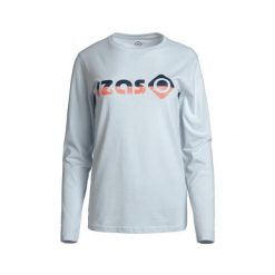 Koszulka Bierge W – Klasyczna elegancja i codzienna wygoda. Niebieskie bluzki Izas, m, bez wzorów, casualowe, bez kołnierzyka, bez ramiączek. Za 139.09 zł.