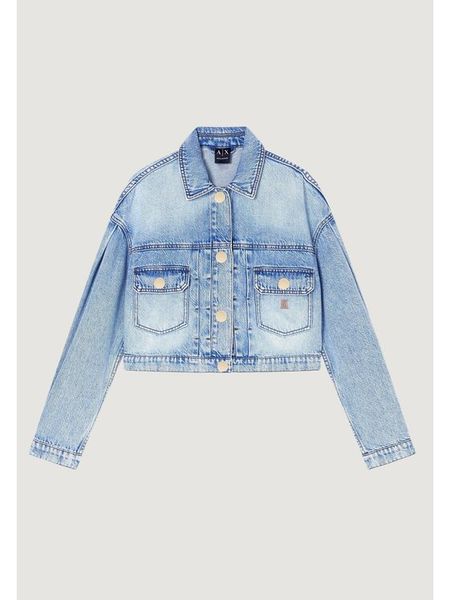 Armani Exchange Kurtka jeansowa XW002260 AF21338 MB001 Niebieski Regular Fit. Niebieskie kurtki Armani Exchange, m, bez wzorów, z bawełny, bez kaptura. Za 618.99 zł.