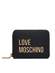 LOVE MOSCHINO Portfel JC5613PP0PKD0000 Czarny. Czarne portfele Love Moschino, bez wzorów, ze skóry. Za 399.99 zł.