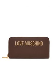 LOVE MOSCHINO Duży Portfel Damski JC5611PP1NKD0301 Brązowy. Brązowe portfele Love Moschino, bez wzorów, ze skóry. Za 439.99 zł.