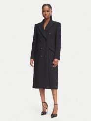 Elisabetta Franchi Płaszcz przejściowy CP-008-66E2-V900 Czarny Regular Fit. Czarne płaszcze Elisabetta Franchi, bez wzorów, bez kaptura. Za 3,849.00 zł.