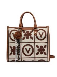 Valentino Torebka Tyle VBS9XF04 Brązowy. Brązowe shopper Valentino, bez wzorów, ze skóry, bez dodatków. Za 759.99 zł.