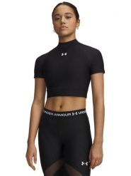 Under Armour Koszulka sportowa "HeatGear" w kolorze czarnym rozmiar: M. Czarne koszulki sportowe Under Armour, bez wzorów, z materiału, bez ramiączek, outdoorowe. Za 85.45 zł.