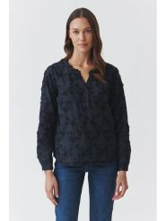 TATUUM Bluzka "Relia" w kolorze granatowym rozmiar: 38. Niebieskie bluzki Tatuum, bez wzorów, z bawełny, bez kołnierzyka, bez ramiączek. Za 157.35 zł.