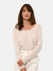 Just Cashmere Kaszmirowy sweter "Fiona" w kolorze kremowym rozmiar: XL. Brązowe swetry Just Cashmere, xl, bez wzorów, z kaszmiru, bez ramiączek. Za 336.61 zł.