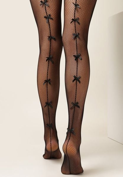 Czarne Rajstopy z Kokardkami Kabaretki Melizia. Czarne rajstopy i pończochy Born2be, m, bez wzorów, z satyny. Za 24.99 zł.