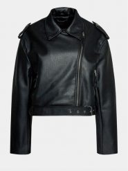 Gina Tricot Kurtka z imitacji skóry 20504 Czarny Regular Fit. Czarne kurtki Gina Tricot, xl, bez wzorów, ze skóry, bez kaptura. Za 229.99 zł.