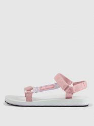 4F Sandały SVING damskie - różowe 39. Czerwone sandały 4f, bez wzorów, z gumy, wakacyjne, bez obcasa, bez zapięcia. Za 129.99 zł.