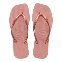 Klapki Havaianas Model 4148301h Kolor Rose. Czerwone klapki Havaianas, bez wzorów, z gumy, bez obcasa. Za 94.99 zł.