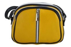 Listonoszka c. żółta BARBERINI'S skórzana 03-43. Żółte torebki klasyczne Barberini's, bez wzorów, ze skóry, na ramię, bez dodatków. Za 164.99 zł.