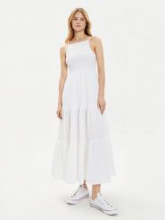 Brave Soul Sukienka letnia LDRW-659MIAWH Biały Straight Fit. Białe sukienki Brave Soul, na lato, m, bez wzorów, z syntetyku, bez kołnierzyka, bez ramiączek. Za 79.99 zł.