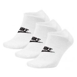 Skarpetki Unisex Dla Dorosłych Everyday Essential 3pak. Białe skarpety Nike, bez wzorów. Za 119.99 zł.