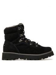 Roxy Botki ARJB700758 Czarny. Czarne botki Roxy, bez wzorów, ze skóry, bez obcasa, na płaskiej podeszwie, bez zapięcia. Za 599.99 zł.