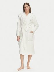 Tommy Hilfiger Szlafrok UW0UW06322 Kremowy. Białe szlafroki TOMMY HILFIGER, xs, bez wzorów, z bawełny, bez ramiączek, bez kaptura. Za 409.99 zł.