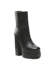 Jenny Fairy Botki HY1595-B2 Czarny. Czarne botki Jenny Fairy, bez wzorów, ze skóry, bez obcasa, na słupku, bez zapięcia. Za 249.99 zł.