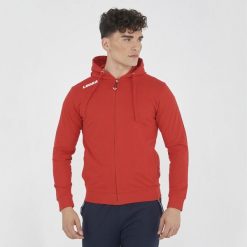 Bluza Treningowa Damska Z Pół-Zip Slim Fit Czerwona. Czerwone bluzy LEGEA, m, bez wzorów, z bawełny, bez kaptura. Za 104.00 zł.