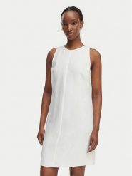 BOSS Sukienka koktajlowa Dinderal 50557447 Biały Regular Fit. Białe sukienki Boss, bez wzorów, z wiskozy, wizytowe, bez kołnierzyka, bez ramiączek. Za 1,349.00 zł.