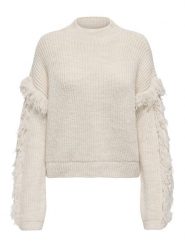 ONLY Sweter Molly 15363467 Beżowy Regular Fit. Brązowe swetry Only, xl, bez wzorów, z syntetyku, bez ramiączek. Za 199.99 zł.