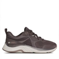 Buty na siłownię Under Armour. Brązowe obuwie sportowe Under Armour, bez zapięcia, na fitness i siłownię. Za 459.99 zł.