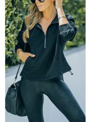 Milan Kiss Bluza w kolorze czarnym rozmiar: L. Czarne bluzy sportowe Milan Kiss, l, bez wzorów, bez kaptura. Za 131.74 zł.