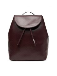 Calvin Klein Plecak Emblem Aop Flap Backpack LV04F3271G Bordowy. Czerwone plecaki Calvin Klein, bez wzorów, ze skóry. Za 699.99 zł.