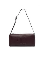 Calvin Klein Torebka Bold Ck Slouchy Shoulder Bag LV04F3894G Brązowy ciemny. Brązowe torebki klasyczne Calvin Klein, bez wzorów, ze skóry, bez dodatków. Za 369.99 zł.