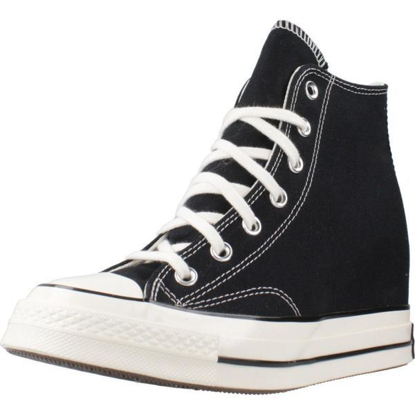 Buty CONVERSE CHUCK 70 WEDGE Czarny. Czarne obuwie sportowe Converse, bez wzorów, z tkaniny, bez zapięcia. Za 445.99 zł.