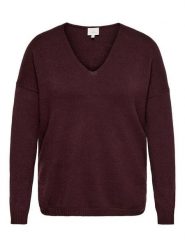 ONLY Carmakoma Sweter w kolorze bordowym rozmiar: M-46/48. Czerwone swetry Only Carmakoma, m, bez wzorów, bez ramiączek. Za 109.95 zł.