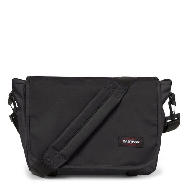 Torba na ramię Eastpak Jr. Czarne torby na ramię Eastpak, bez wzorów, z nylonu, biznesowe, na ramię, duże, bez dodatków. Za 159.99 zł.