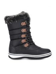 MOLS Śniegowce M244393 Czarny. Czarne trapery i śniegowce MOLS, z materiału. Za 199.99 zł.