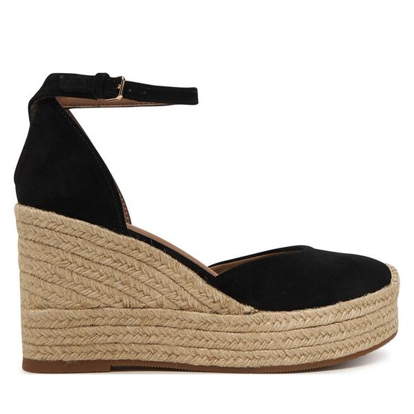 Espadryle BOSS. Czarne espadryle Boss, bez wzorów, bez obcasa, bez zapięcia. Za 799.99 zł.