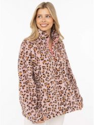 Zwillingsherz Bluza polarowa "Leo" w kolorze jasnoróżowym rozmiar: XL. Różowe bluzy Zwillingsherz, xl, bez wzorów, z polaru, bez kaptura. Za 149.95 zł.