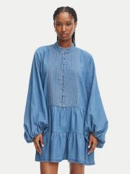 Bardot Sukienka jeansowa Antonia 91440DB Niebieski Regular Fit. Niebieskie sukienki Bardot, bez wzorów, z bawełny, bez kołnierzyka, bez ramiączek. Za 779.99 zł.