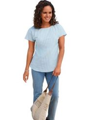 WITT WEIDEN Bluzka w kolorze błękitnym rozmiar: 42. Niebieskie bluzki WITT WEIDEN, bez wzorów, z bawełny, bez kołnierzyka, bez ramiączek. Za 43.99 zł.