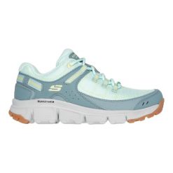 Buty trekkingowe damskie Skechers Stamina At Artists Bluff. Zielone trekkingi Skechers, z materiału, tenisowe. Za 354.00 zł.