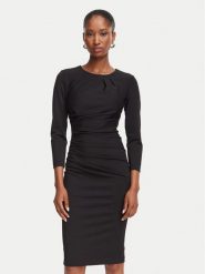 Rinascimento Sukienka koktajlowa CFC0130327003 Czarny Slim Fit. Czarne sukienki Rinascimento, xs, bez wzorów, z syntetyku, wizytowe, bez kołnierzyka, bez ramiączek. Za 529.99 zł.