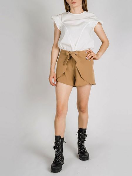 Armani Exchange Szorty | 3GYS11 YNU8Z | Kobieta | Beżowy. Brązowe szorty Armani Exchange, bez wzorów, z poliesteru. W wyprzedaży za 249.00 zł.